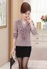 Embroidering Diamond Christmas Fur Sweater Pullover Jumper Tops Mssza