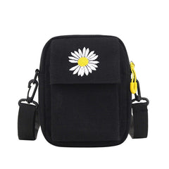 Embroidery Crossbody Outdoor Zipper Shoulder Bag Mssza
