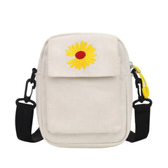Embroidery Crossbody Outdoor Zipper Shoulder Bag Mssza