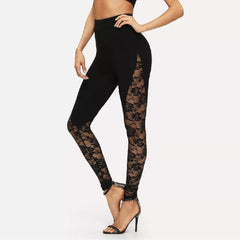 Euro Lace Patchwork Skinny Sports Yoga Leggings Mssza