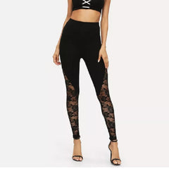 Euro Lace Patchwork Skinny Sports Yoga Leggings Mssza