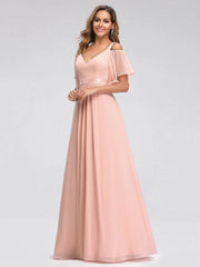Ever Pretty LongCold Shoulder Chiffon Prom Dresses Mssaz Desses