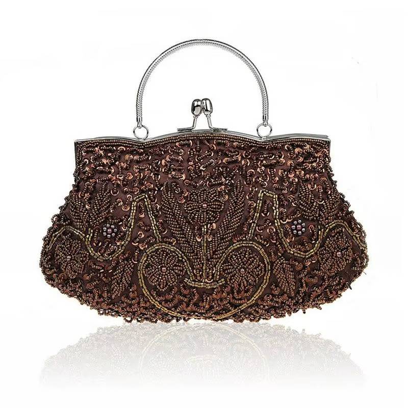 Exquisite Beaded Embroidered Wedding Evening Party Bridal Clutch Bags Mssza
