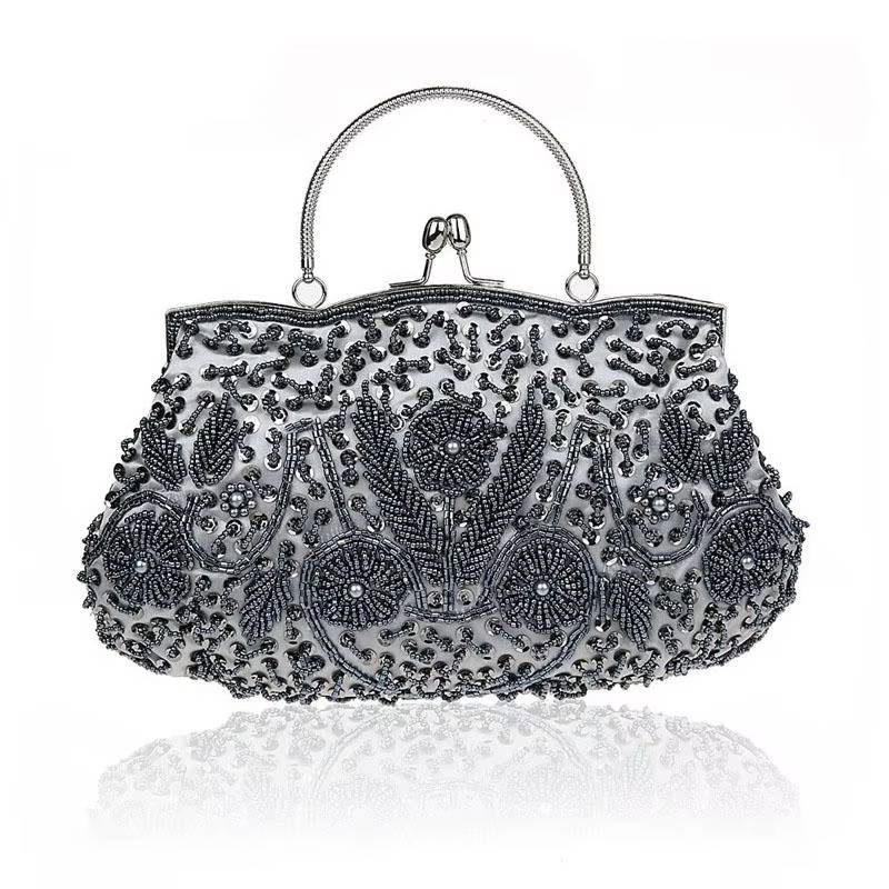 Exquisite Beaded Embroidered Wedding Evening Party Bridal Clutch Bags Mssza