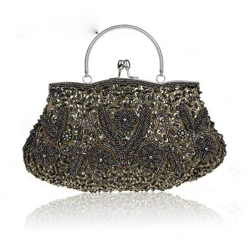 Exquisite Beaded Embroidered Wedding Evening Party Bridal Clutch Bags Mssza
