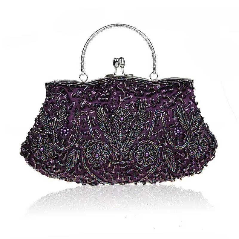 Exquisite Beaded Embroidered Wedding Evening Party Bridal Clutch Bags Mssza