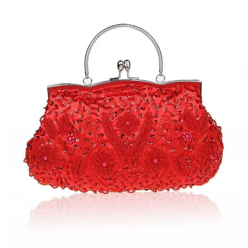 Exquisite Beaded Embroidered Wedding Evening Party Bridal Clutch Bags Mssza