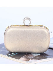 Exquisite Evening Party Diamante Clutch Bag With Chain Mssza