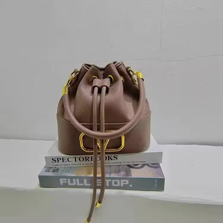 Exquisite Solid Color With Letter Embroidery Minimalist Large Capacity Shoulder Tote Handbags Mssza