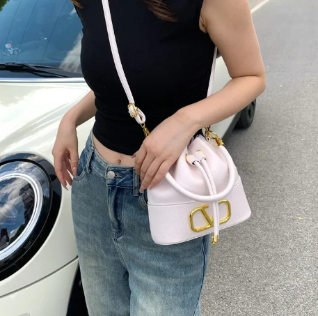 Exquisite Solid Color With Letter Embroidery Minimalist Large Capacity Shoulder Tote Handbags Mssza