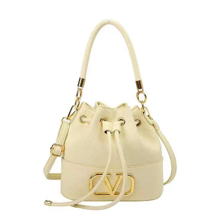 Exquisite Solid Color With Letter Embroidery Minimalist Large Capacity Shoulder Tote Handbags Mssza