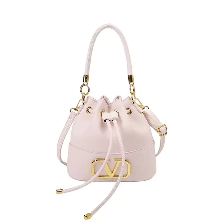 Exquisite Solid Color With Letter Embroidery Minimalist Large Capacity Shoulder Tote Handbags Mssza