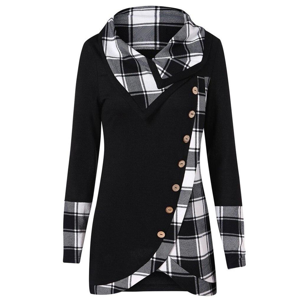 Plaid Colorblock Button Asymmetric Layered Dress Mssaz Desses