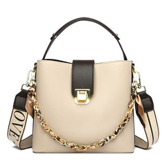 Casual Bucket Strap Lock Handbag Mssza