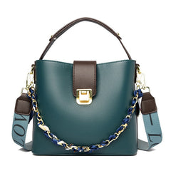 Casual Bucket Strap Lock Handbag Mssza