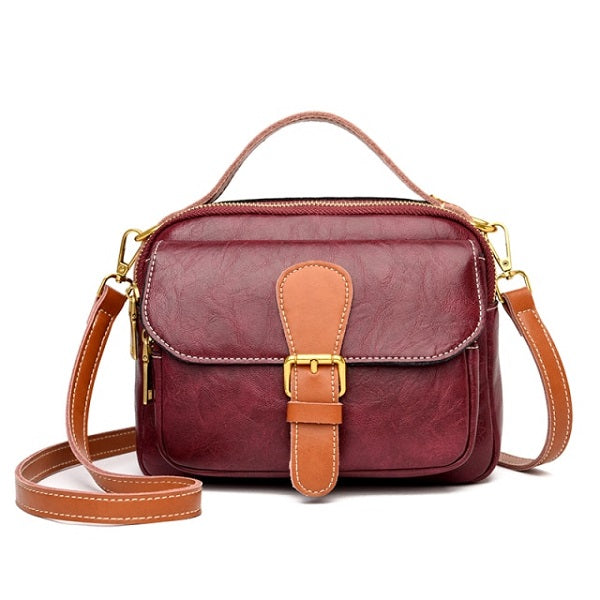 Casual Small Square Solid Color Diagonal Handbags Mssza