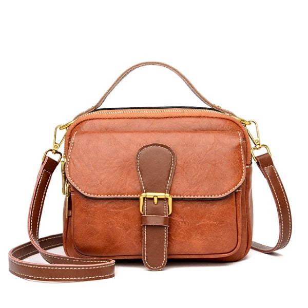 Casual Small Square Solid Color Diagonal Handbags Mssza