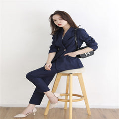 Casual Turndown Collar Button Pants Sets Mssza