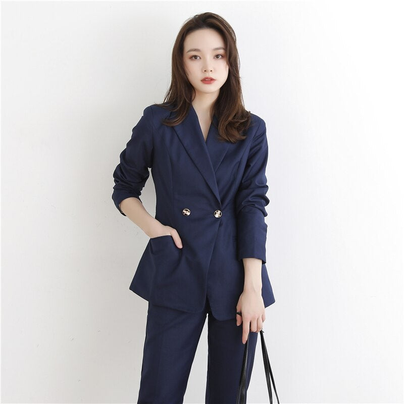 Casual Turndown Collar Button Pants Sets Mssza