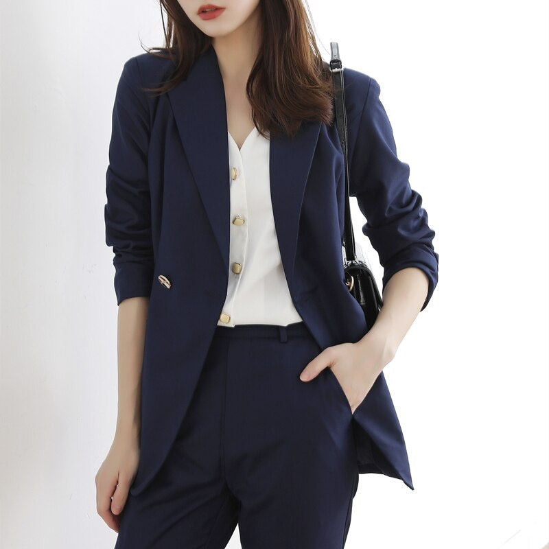 Casual Turndown Collar Button Pants Sets Mssza
