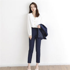 Casual Turndown Collar Button Pants Sets Mssza