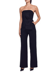 Club Strapless Stitched Slim Fit Jumpsuit Mssza