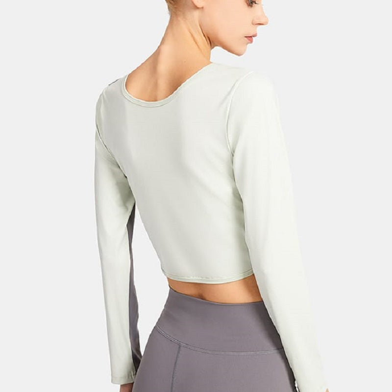 Color Blocking Knotted Sport Top Mssza