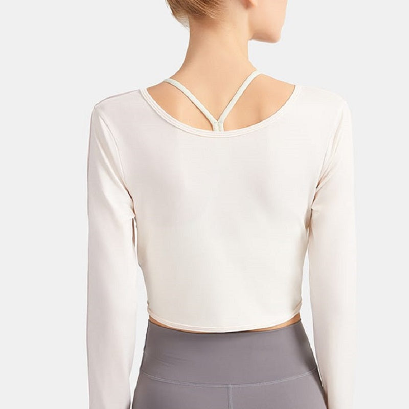 Color Blocking Knotted Sport Top Mssza