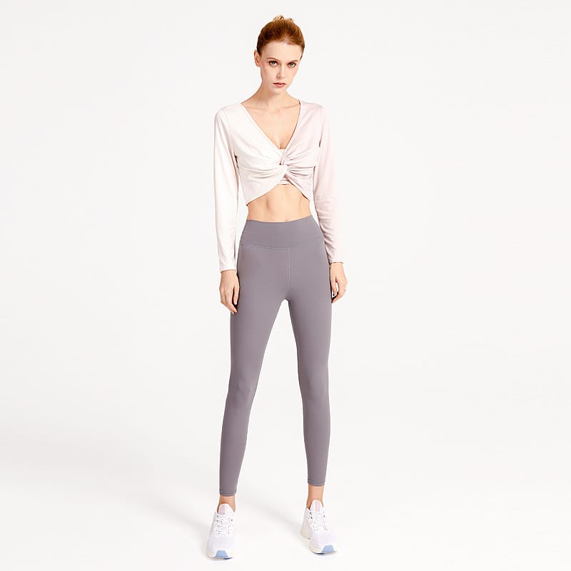 Color Blocking Knotted Sport Top Mssza