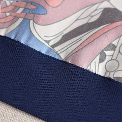 Designer Silk Print Patchwork Knitting T Shirts Mssza