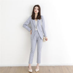 Double Breasted Full Turndown Collar Pants Sets Mssza