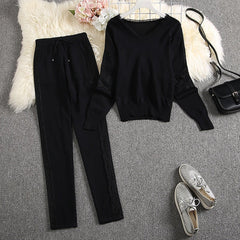 Knitting Sweater And Pants Tracksuit Mssza