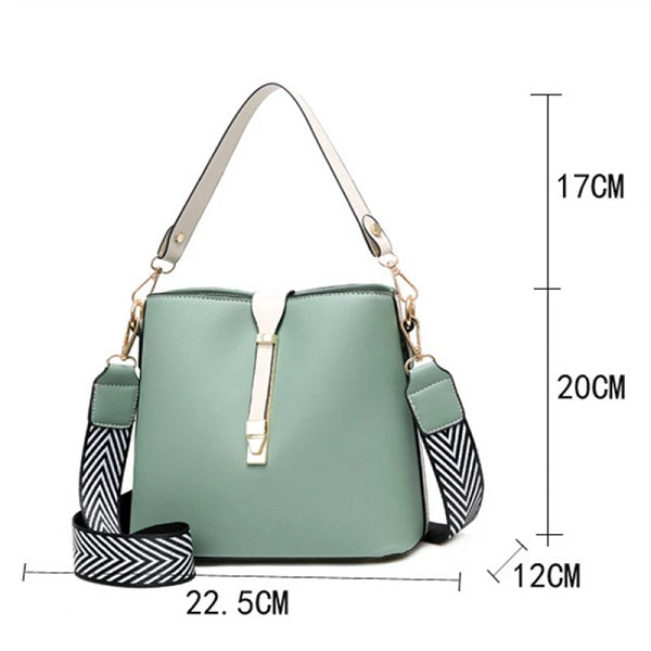 Large-Capacity Bucket Casual PU leather Shoulder bag Mssza