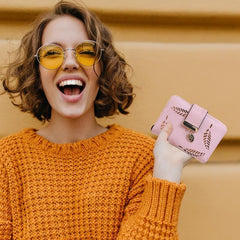 Leaf Hollow Out PU Leather Card Holder Short Wallet Mssza