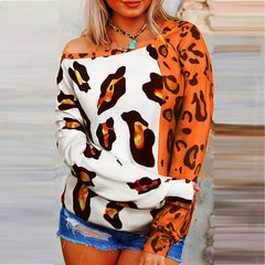 Oblique Shoulder Long Sleeve Top Mssza