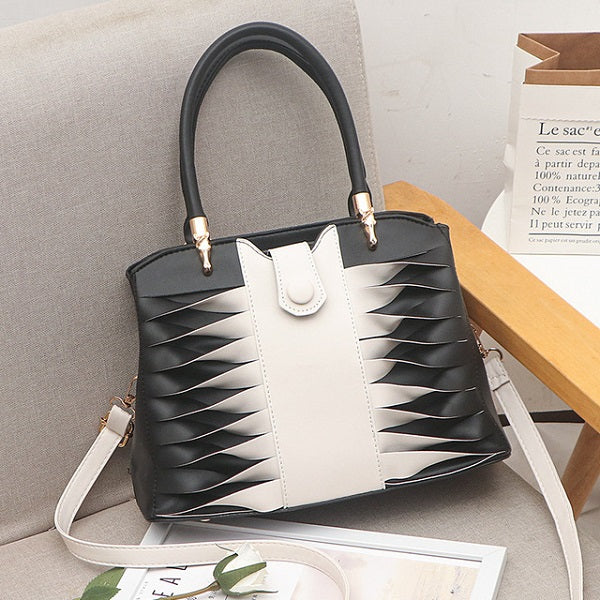 PU Leather Wave streaks Handbags Mssza
