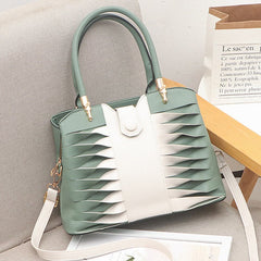 PU Leather Wave streaks Handbags Mssza