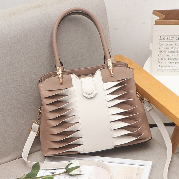 PU Leather Wave streaks Handbags Mssza