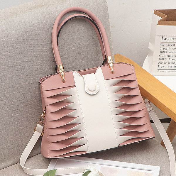PU Leather Wave streaks Handbags Mssza