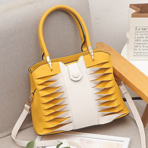 PU Leather Wave streaks Handbags Mssza