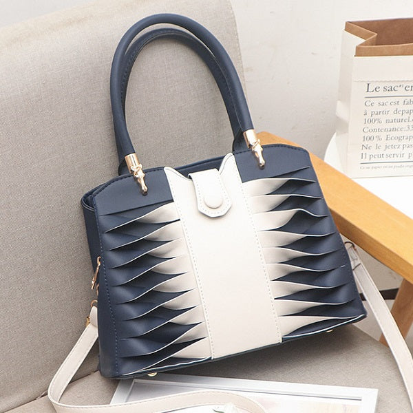 PU Leather Wave streaks Handbags Mssza