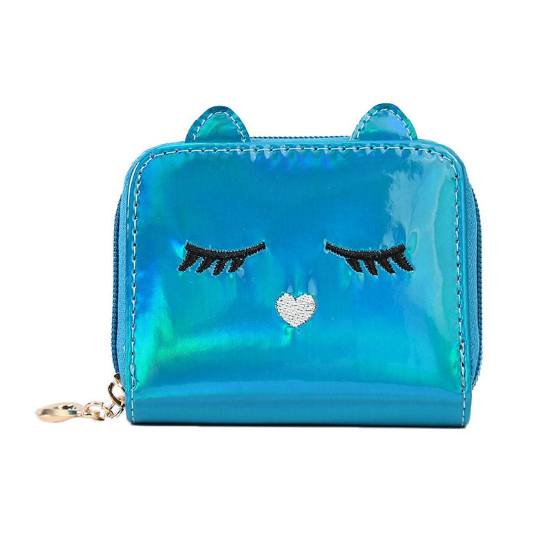Pu Leather Cartoon Cat Face Mini Coin Purses Mssza