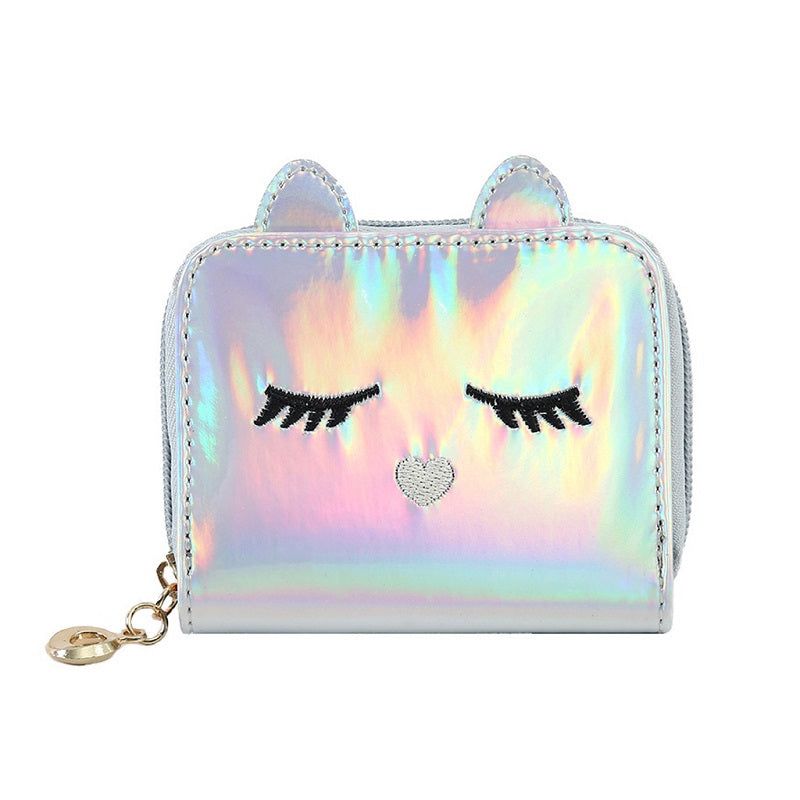 Pu Leather Cartoon Cat Face Mini Coin Purses Mssza