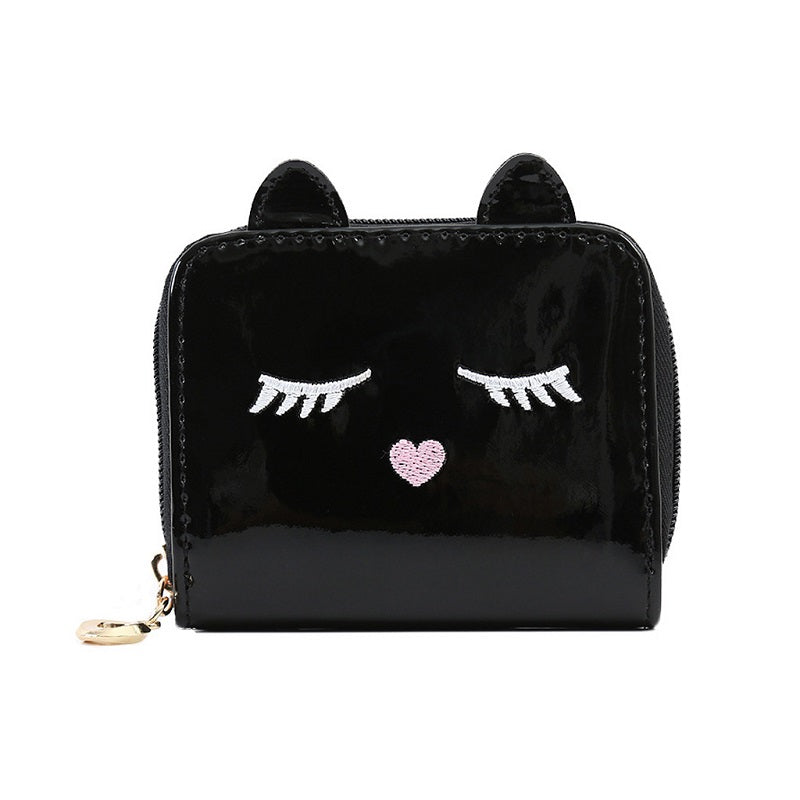 Pu Leather Cartoon Cat Face Mini Coin Purses Mssza