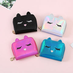 Pu Leather Cartoon Cat Face Mini Coin Purses Mssza
