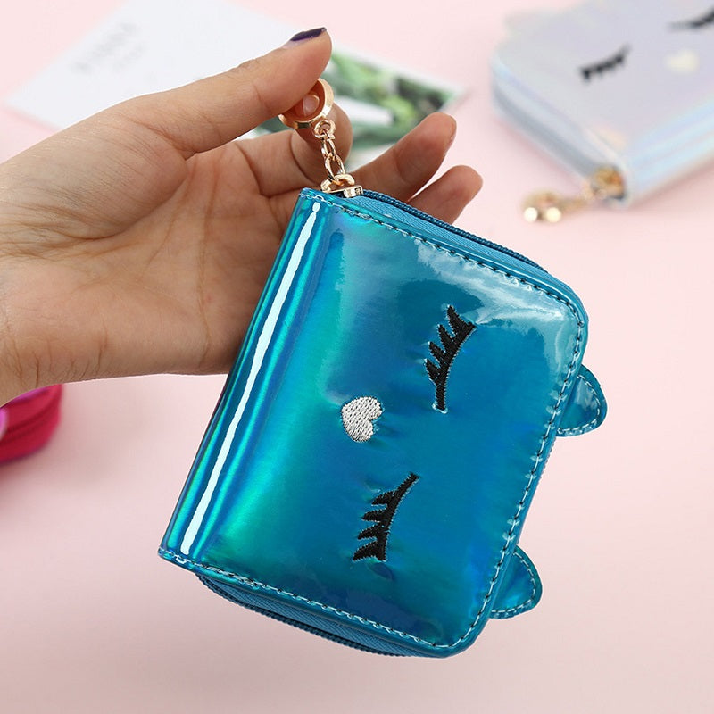 Pu Leather Cartoon Cat Face Mini Coin Purses Mssza