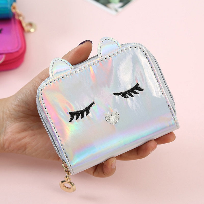 Pu Leather Cartoon Cat Face Mini Coin Purses Mssza