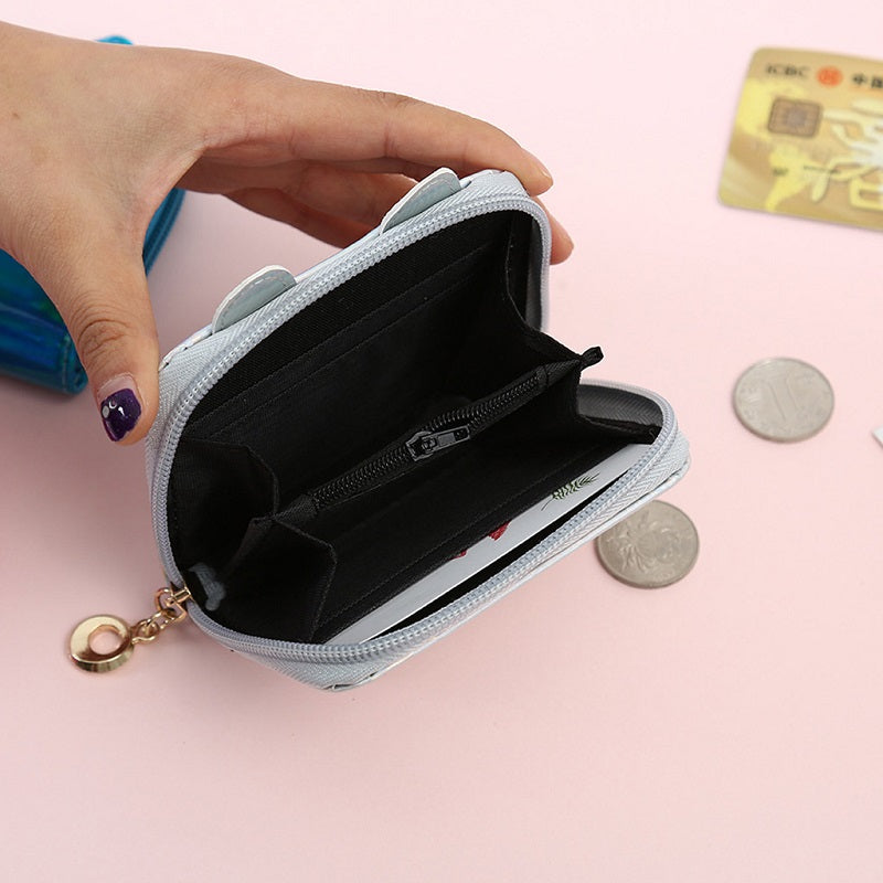 Pu Leather Cartoon Cat Face Mini Coin Purses Mssza