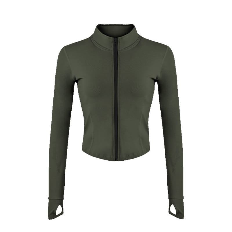 Quick-drying Stand Collar Zipper Sports Top Mssza