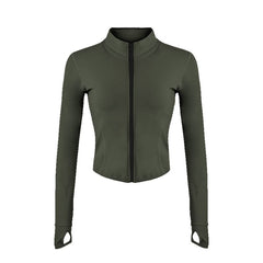Quick-drying Stand Collar Zipper Sports Top Mssza